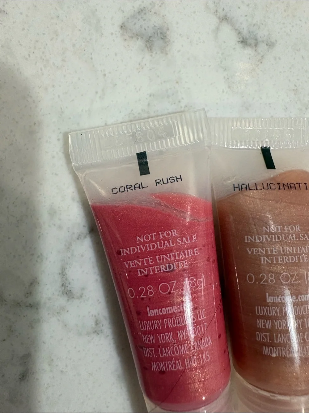 6 Lancome Juicy Tubes Lip Gloss .28 oz each- Pink Shades